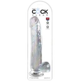 KING COCK - CLEAR DILDO WITH TESTICLES 24.8 CM TRANSPARENT 2